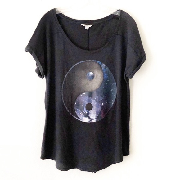 Lucky Brand Tops - LUCKY LOTUS yin yang galaxy graphic oversized tee